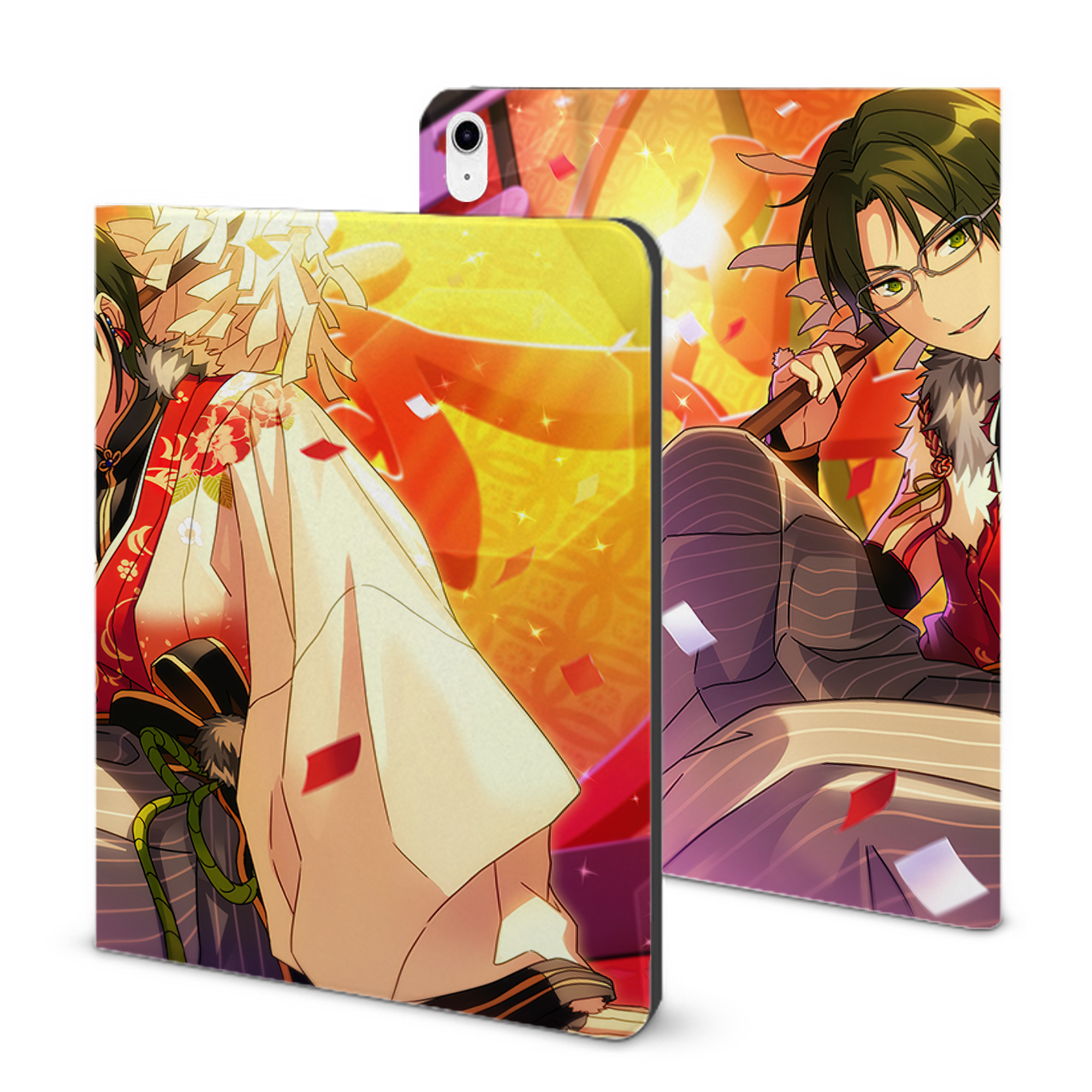 （画像用） あんさんぶるスターズ! Ensemble Stars IPad ケース ブック型 PUレザー TPU 耐衝撃 軽量 薄型 ペン収納なし 全面保護 IPad 各モデル対応